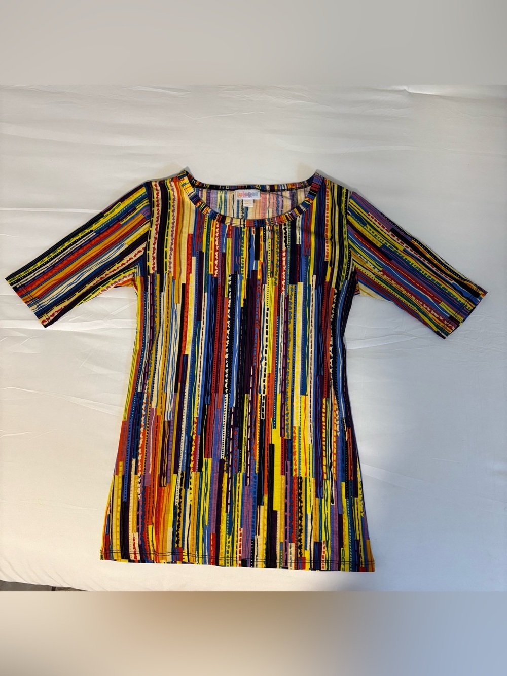 LuLaRoe Multicolor Vertical Stripe Top